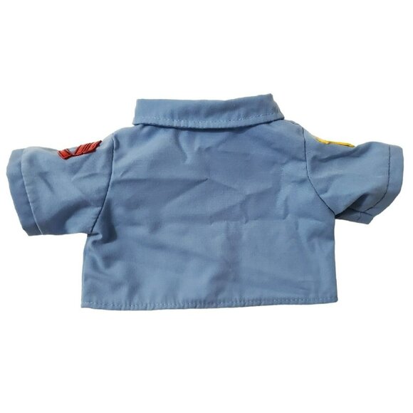 Build A Bear Police Officer Uniform Outfit Shirt Tie Pants Belt Hat Blue BBPD - Picture 7 of 10